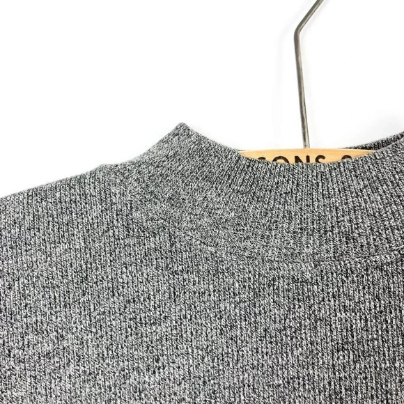 Womens Small Grey Knit Mock Neck Sweater Basic Thick Knit - Picture 2 of 3